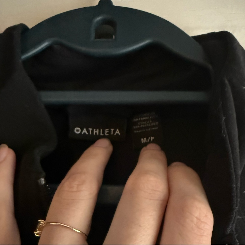 Athleta Black Performance Bomber Jacket - image 4